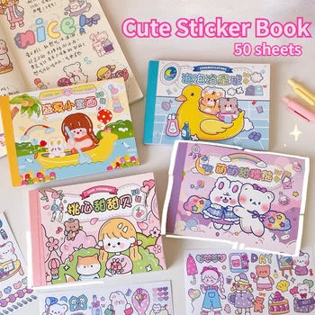 50 Listov Cute Anime Nalepke, Knjige, Okrasni Estetske Nalepke za Journaling za Otroke Scrapbooking Kawaii Japonski Tiskovine