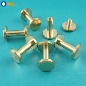 50 Set 10*12 mm Trdni Brass Zakovice Chicago Vijak za Usnje Obrti Pasu Denarnice / Ravno