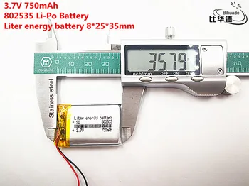 5pcs Litrski energijo baterije Dobro Qulity 3,7 V,750mAH,802535 Polimer litij-ionska / Litij-ionska baterija za IGRAČE,MOČ BANKE,GPS,mp3,mp4