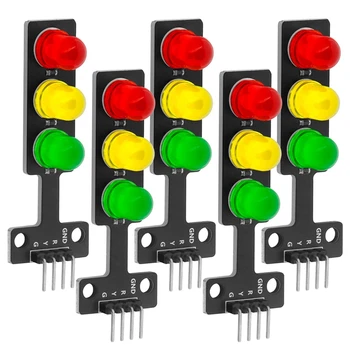 5X LED semafor Modula Kreativni DIY Mini semafor 3.3-5V Združljiv Z Arduino