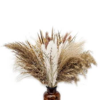 80 KOSOV Pampe Trave Suhe Dekor, 45 cm Posušeno Cvetje za Dekoracijo, Košate Rastline, Suhe Trave Pampasgrass, Šopek Boho Dekor