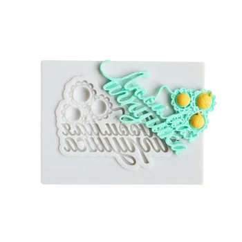 Abeceda Lepo Cvetje žogo silikonsko plesni fondat plesni torta dekoraterstvo orodja čokolada gumpaste plesni