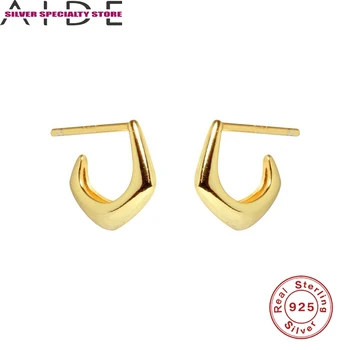 AIDE 925 Sterling Srebrni Uhani za Ženske do leta 2020 Zlato Stud Uhan Fine Nakit Piercing Earings Dekle Pendientes Brincos Aretes Aros