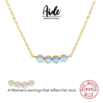 Aide Moonstone ogrlica 925 sterling srebro eno vrstico, drill ključnico divje ogrlica ustvarjalne poletne ženske luksuzni nakit 2022