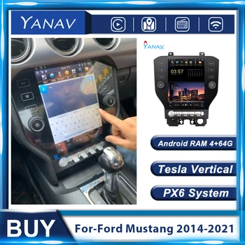 Android GPS Navigacijo, avtoradio Za Ford Mustang 2014-2021 Multimedijski MP3 Player, Avto Stereo Sprejemnik Avdio UHD Navpično Zaslon