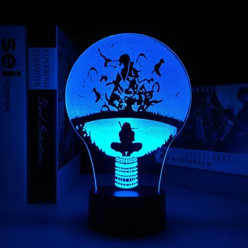 Anime 3D LED Vizualne Iluzije Spreminjanje Noč Svetlobe Remote Control Desk Lučka Spalnica Nočna Darilo za Rojstni dan Doma Dekor Lučka