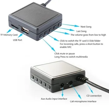AUX, USB, Audio Kabel, Napajalnik, 12V Bluetooth +Mic Za Mazda 6 CX-7 Plug & Play Visoko Kakovost Nove Praktične Trajne