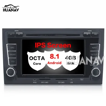 Avto DVD, CD player, GPS Navigacija Za Audi A4 S4 RS4 2003-2012 multimedijski predvajalnik, 2 din radio, Vodja enote Android 8.1 4GB+32GB