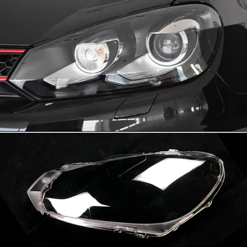 Avto Levi Sprednji Žarometi Žaromet Objektiv Lučka za Odtenek Ohišja je Primerna za VW Golf GTI MK6 2010 2011 2012 2013 prozorne Plastike