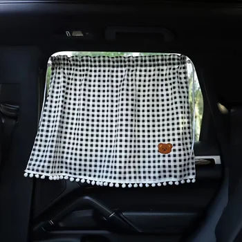 Avto odtenek odtenek kariran tkanine, čipke sesalni vrsta toplotne izolacije zasebnosti avto zavese štirje letni časi avto universal shade zavese