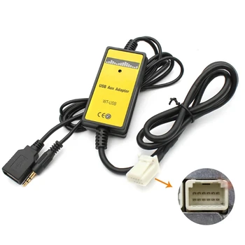 Avto USB Adapter MP3 Audio Vmesnik SD, AUX USB Podatkovni Kabel Virtualni C D Menjalec Združljiv z Tundre 2004-2010