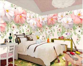 beibehang de papel parede Stereo cvet ročno poslikane akvarel cvet vinske trte 3D ozadje ozadje hudas lepoto papier peint