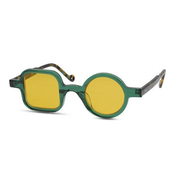 Belight Optični Ženske Moški UV400 Zaščito Krog Kvadratne Oblike Vintage Retro Acetat sončna Očala z ohišjem, ki je Oculos RE BUTLLEY