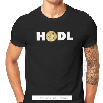 Bitcoin Cryptocurrency Umetnosti Dogecoin Hodl Tshirt Novo Grafično Moških Klasična moška Oblačila Čistega Bombaža Harajuku Majica s kratkimi rokavi