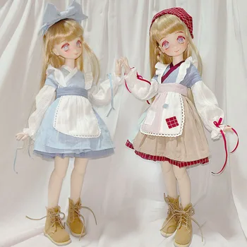 BJD lutka obleko, ki je primerna za 1/4 1/6 velikost bjd dekle oblačila srčkan barvo ujemanje 1/4 1/6 obleko lutka pribor (štiri točke)