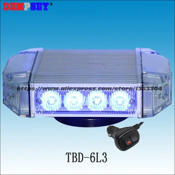Brezplačna dostava!DOLOČITI-6L3 Visoke kakovosti Modra LED mini lightbar,policija opozorilo luči v Sili z rešilnim Avtomobilom Utripajoča opozorilna lučka