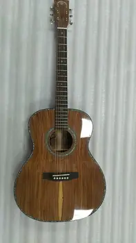 brezplačna dostava za vse trdne evropske verawood kitara OM po meri ročno trdna OM 14 prečke abalone akustično kitaro