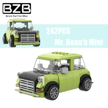 BZB MOC Mr. Bean je Zelena Mini Avto 39171 Dirke Nuilding Bloki Model Opeke Deli Otroci Možgane Igra, DIY Igrače Najboljše za Rojstni dan Darila