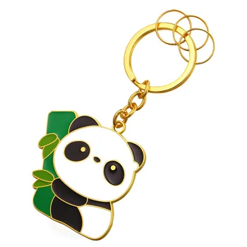 Collare Panda Kongfu Ključ Obesek Anime Nakit Ključnih Verige Zlata/Srebrna Barva Ključa Imetnika Srčkan Živali Debelo Obeske K103