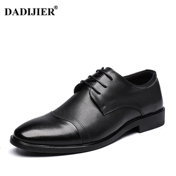 DADIJIER Moških Obleko čevlje Dihanje Moških Split Usnje, usnjeni čevlji Ravno Poročni Čevlji Moški Oxfords ST69