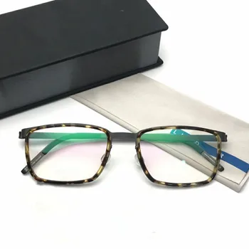Danska blagovna Znamka Modela Očal Pravokotnik Titana Očala Optični Recept Očala Okvir za Moške, Ženske Oculos De Grau 9711