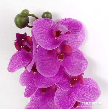 debelo Pravi dotik umetno metulj orhideje majhne počutil latex vešča orhideja cvetje, poročni dekorativni Phalaenopsis 12pcs