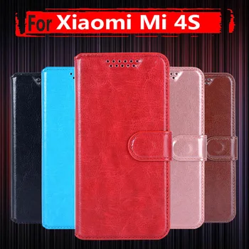 denarnica primerih za Xiaomi Mi 4S Mi4S 5.0 palčni PU Usnja, Hrbtni Pokrovček Telefona Primeru Za Xiaomi Mi 4S Primeru Flip Zaščitna