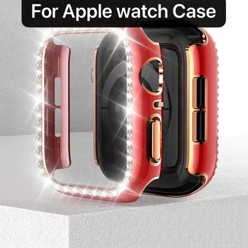 Diamond primeru, Združljivi z Apple watch 44 42mm 40 mm 38 mm Zamenjava primeru za iwatch 6 5 4 3 2 MP Anti-spusti varstvo primeru