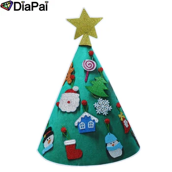 DiaPai 5D DIY Diamond Slikarstvo Božično Drevo Novo Leto Darilo Otrok Igrača Umetno Drevo, Zid, Okno Nalepke Božič Dom Dekor