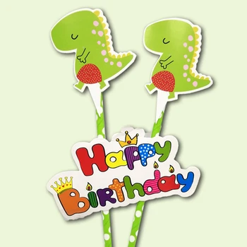 Dinozaver Torto Pokrivalo Happy Birthday Party Dekoracijo Otroci Razpoložljivi Namizna Baby Tuš Primeru Stranka Dobave Korist
