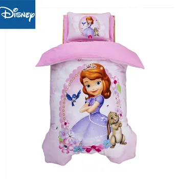 Disney Little Mermaid Princess Alice Posteljnine komplet za Otroke 120X150cm Jaslice Velikost Rjuhe Prevleke blazino Prevara Bombažno Posteljno Perilo dekleta