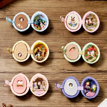 DIY Miniaturni Lutke Komplet MINI SVETU Lesene Igrače Hiši Model Igrače za Dekleta Darilo za Rojstni dan
