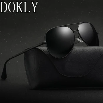 Dokly Čisto Nov Polarizirana sončna Očala Črna objektiv Pilotni sončna očala Moških Polarizirana sončna Očala Oculos Vožnje Luksuzni Dizajn Očal