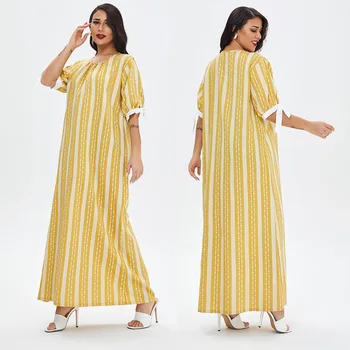 Donsignet Muslimanskih Moda Za Ženske Obleke Pižamo Poletje Arabskih Oblačilih Vestidos Bližnjevzhodnih Arabija Dubaj Abaya Turčija Robe