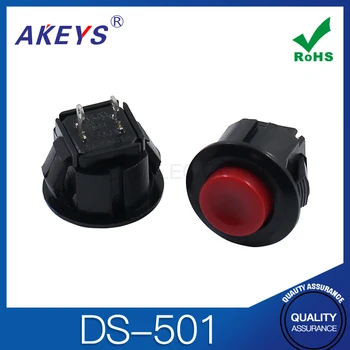 Ds-501 navadno zaprt lockless odpiranje 14 mm tip kartice 2-pin lockless self ponastavitev inching okrogli gumb stikalo