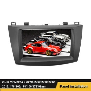 Dvojni 2 Din Stereo Okvir Montiran Fascijo Za Mazda 3 Axela 2009-2013 ABS DVD Plošče Namestitev na Armaturno Ploščo Trim Kit