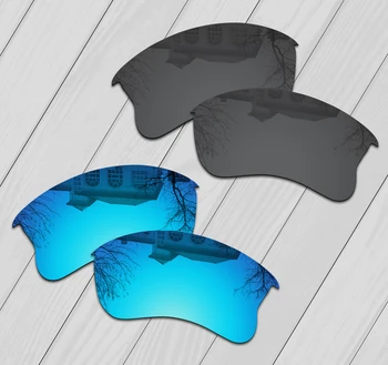 E. O. S 2 Parov Black & Ice Blue Polarizirana Zamenjava Leč za Oakley Pol Suknjič XLJ sončna Očala