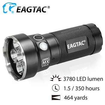 EAGTAC MX30L3-C Ultra Kompakten LED Svetilka 6*XPG2 6*219C 3780 Lumnov 3*18650 6*Baterija CR123A