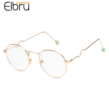 Elbru Modi Nove Mavrica Lollipop Val Noge Navaden Očala Proti Modra Svetloba Ravno Objektiv Optični Očala Letnik Moški Ženske Očala