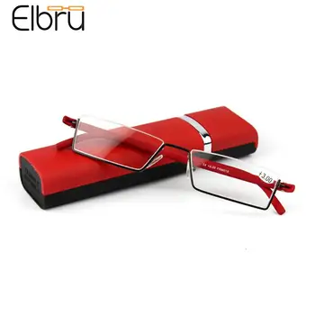 Elbru Ultralahkih TR90 Pol Okvir Raeading Očala Prenosni Moda High Definition Presbyopic Očala Unisex Z Očali Primeru