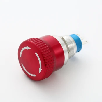 ELEWIND 19 mm sili gob zaporno on/off stop rdeči Pritisni gumb preklopi Oprema, Dvigala, Dvigalo (PM192F-11TS)