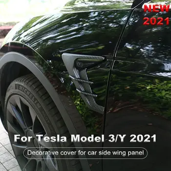 Fotoaparat Boka Avtomobila Strani Krilo Plošča Pokrov Spojler Prahu Kritje Dekoracijo Spremembe Pribor Za Tesla Model 3 /Y 2021