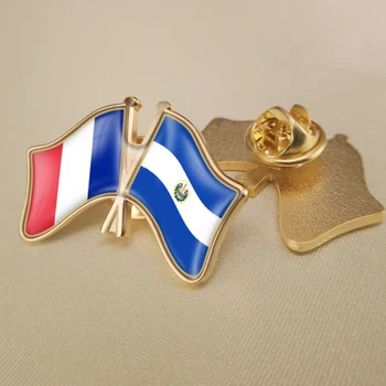 Francija in El Salvador Prečkal Dvojno Prijateljstvo Zastav broške Broška Značke