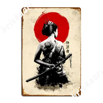 Gejša Samurai Kovinske Plošče, Plakat Steno Objave Osebno Stenski Dekor Kino Tin Prijavite Plakat