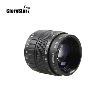 GloryStar 50 mm F1.4 CCTV TV Film objektiv+C Mount+Makro obroček Za Canon EOS EF EF DSLR Fotoaparat 5D 6D 7D II III 70 D 80D C-EOS