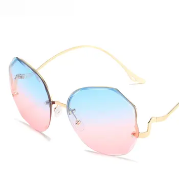 Gradient Kvadratnih sončna Očala Ženske Letnik Prevelike sončne Očala za Moške blagovne Znamke Oblikovalec Trend Barvna Stekla na Prostem UV400