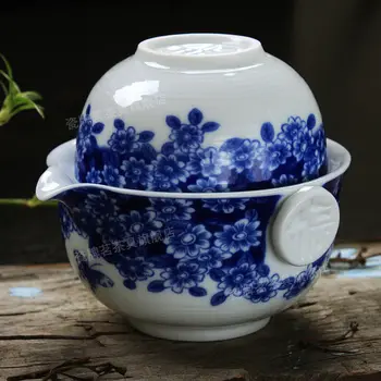 [GRANDNESS] Čaj, Set Vključuje 1 Pot 1 Pokal, Visoka Kakovost, Elegantna Gaiwan,Lepo in Enostavno Čajnik grelnik vode Čaj Pot