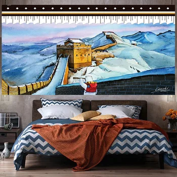 Great Wall Tapiserija, Barvanje Sten Preprogo Padec Ladijskega Prometa, Dnevna Soba Stenski Odeje Odeja