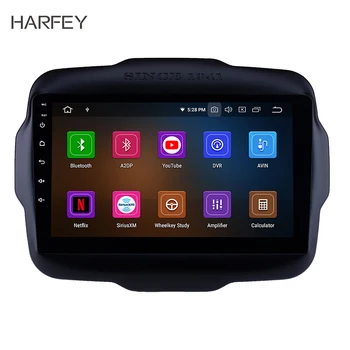 Harfey 9 inch 4+64GB Android 9.0 Avto Multimedijski Predvajalnik za leto 2016 Jeep Renegade avto GPS Radio s Ogledalo Povezavo
