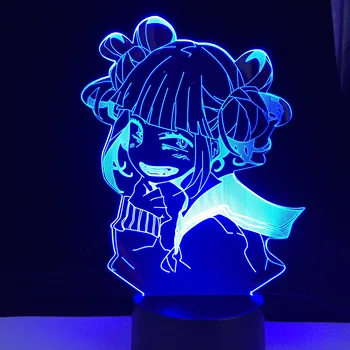 Hatsume Mei Nočna Lučka Anime za Spalnica Dekor Otroci Darilo za Rojstni dan Manga Pripomoček Moj Junak Univerzami 3D Led Nočna Lučka